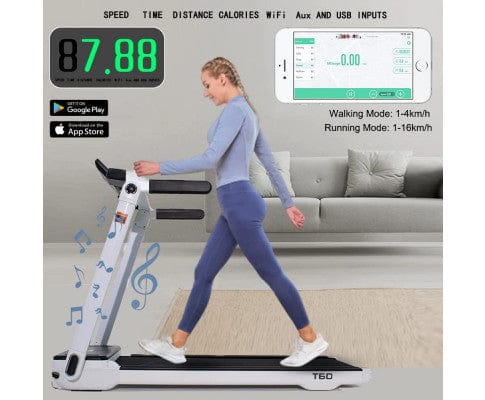 T60 Pro Luxury Foldable Treadmill Android Home Gym Cardio Running Machine