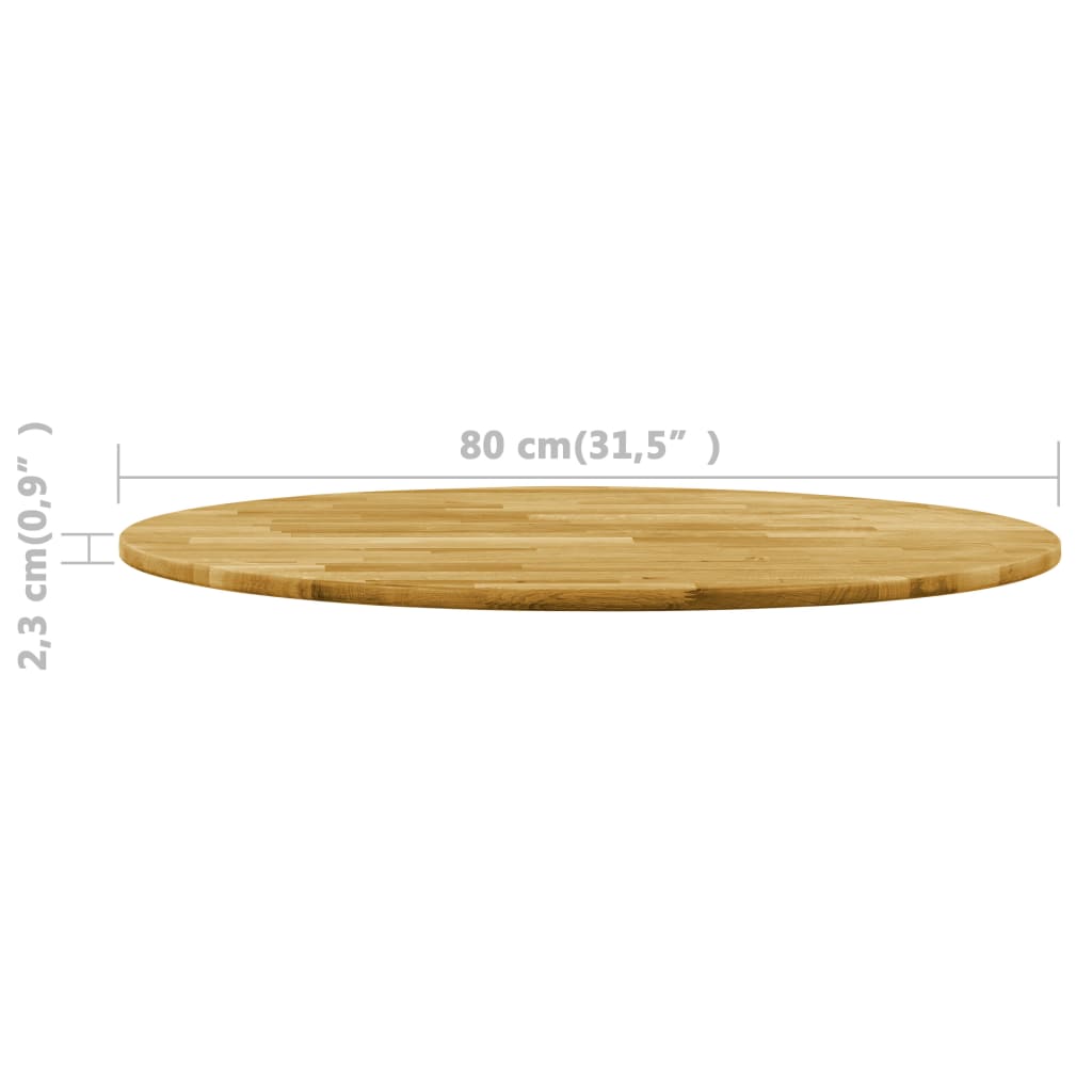Table Top Solid Oak 23 mm 800 mm