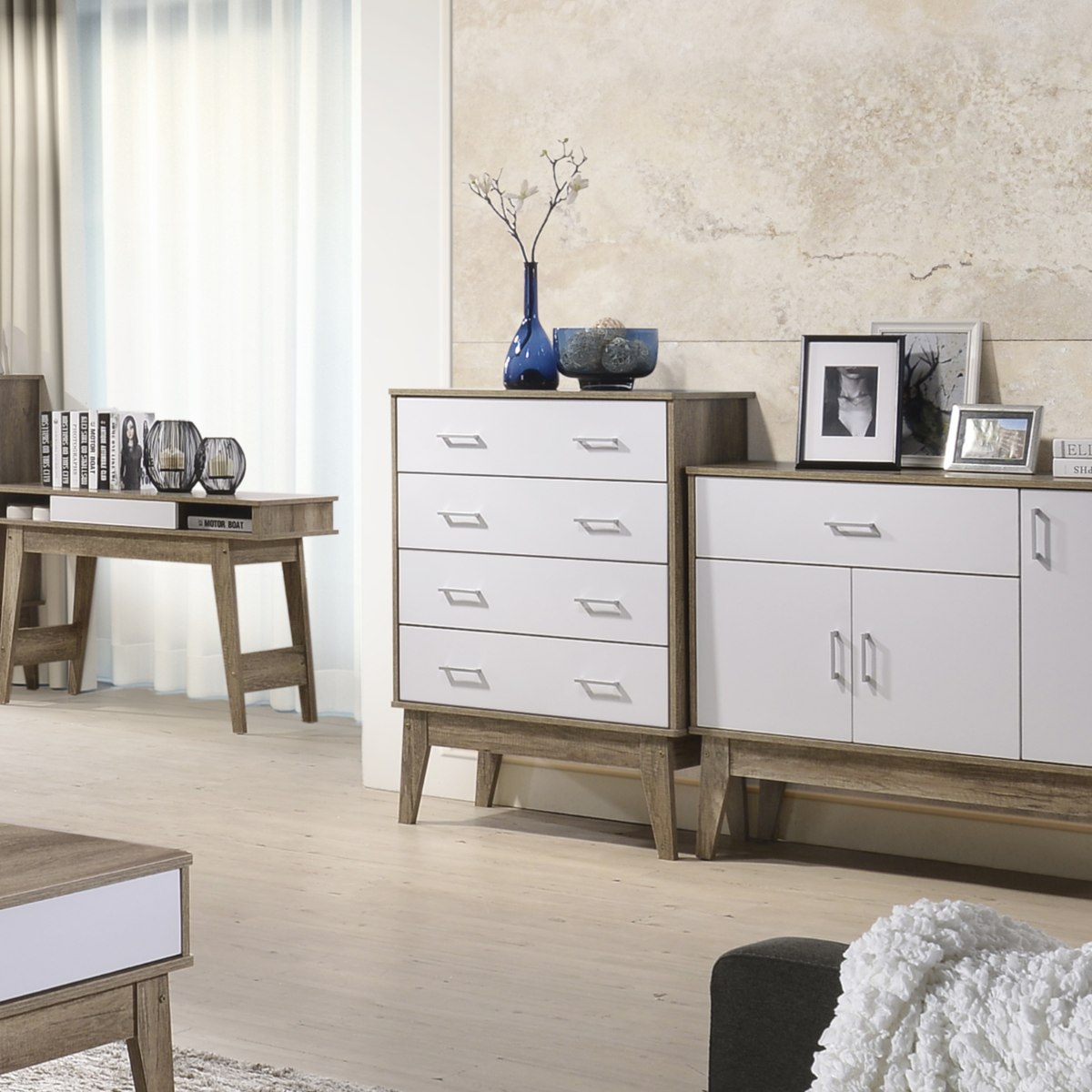 Furniture Tallboy Chest of Drawer Oak