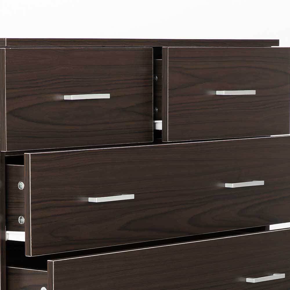 Tallboy Dresser 6 Chest of Drawers Cabinet 85 x 39.5 x 105 - Brown