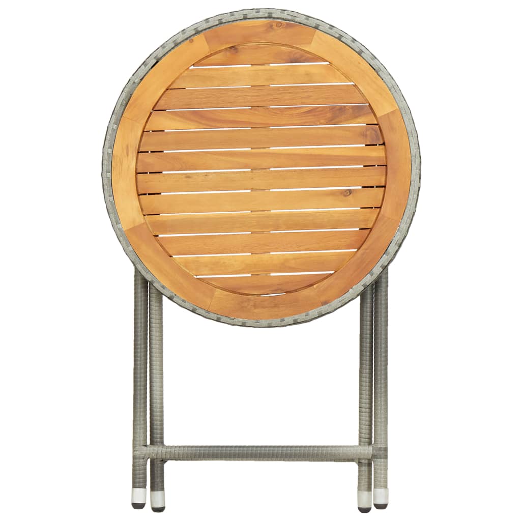 Tea Table Grey 60 cm Solid Acacia Wood