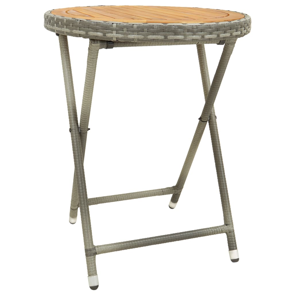 Tea Table Grey 60 cm Solid Acacia Wood