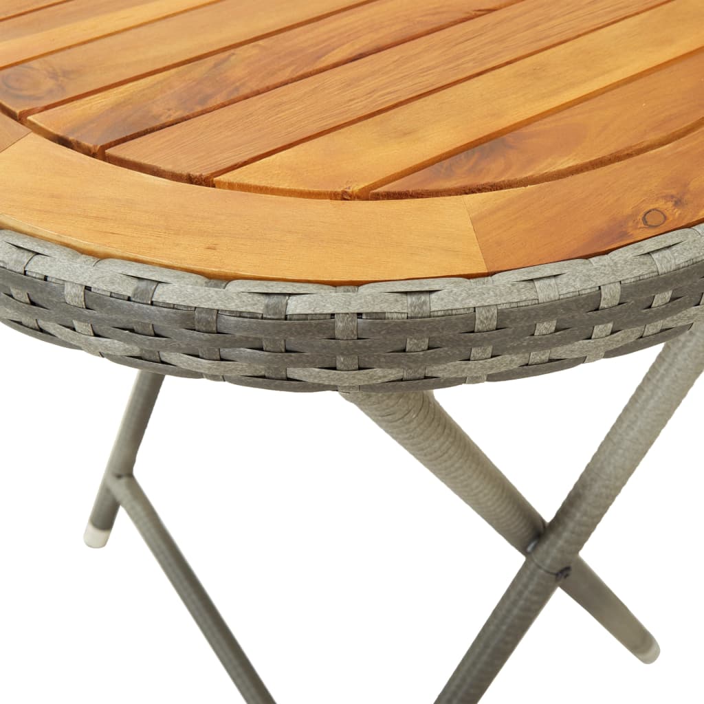 Tea Table Grey 60 cm Solid Acacia Wood