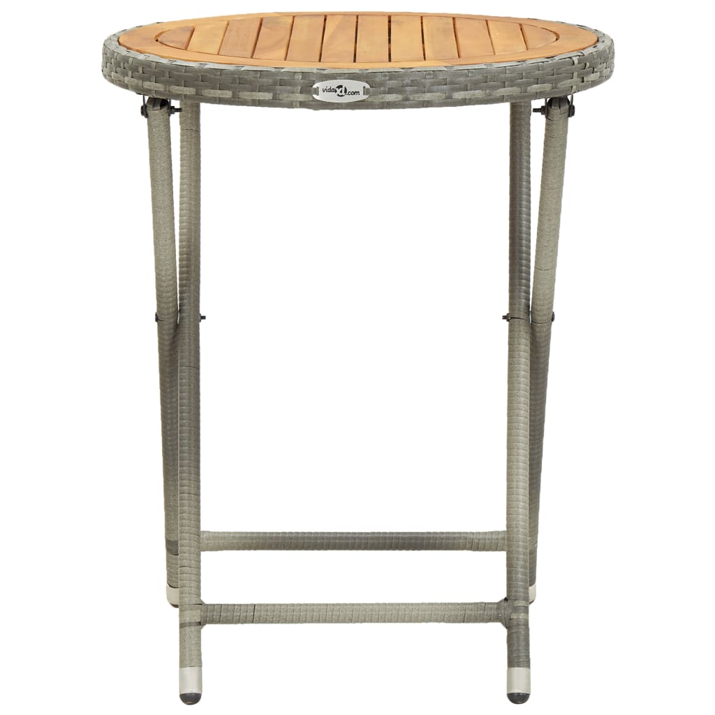 Tea Table Grey 60 cm Solid Acacia Wood
