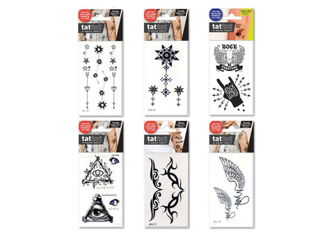 toys for infant Temporary Tattoo Set Of 6 Party Rock