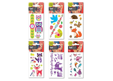 toys for infant Temporary Tattoo Set Of 6 Spring Forest