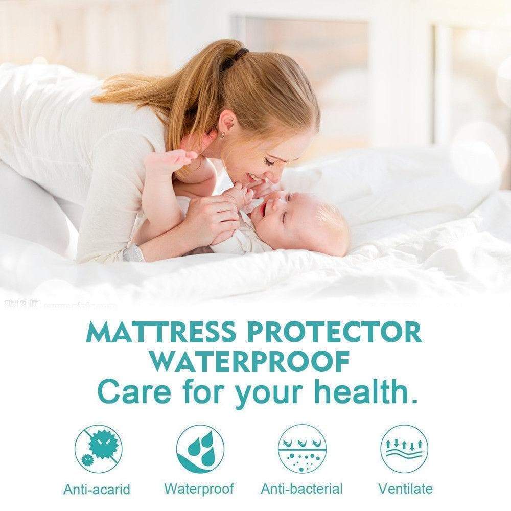 bedding Terry Cotton Fully Fitted Waterproof Mattress Protector in Queen Size