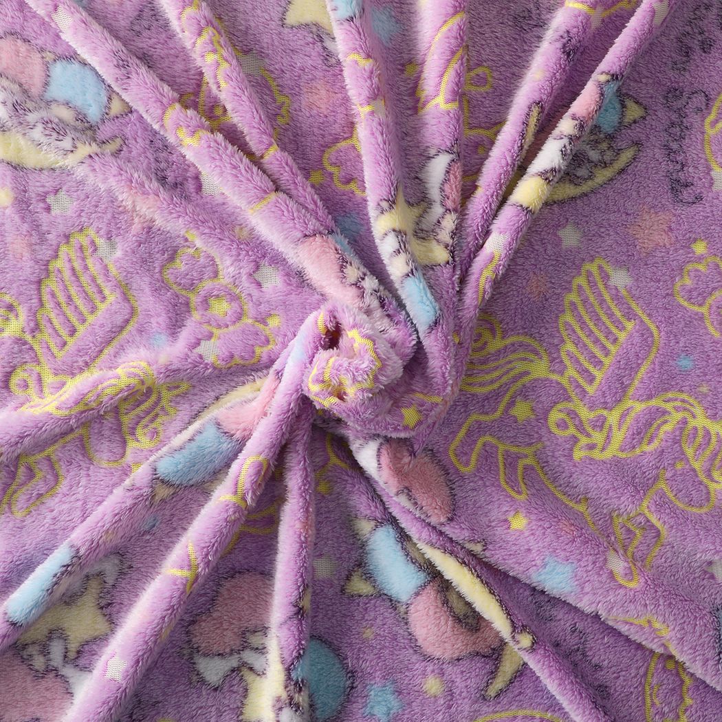 Throw Blanket Soft Warm Large Sofa Flannel Glow in the Dark Medium