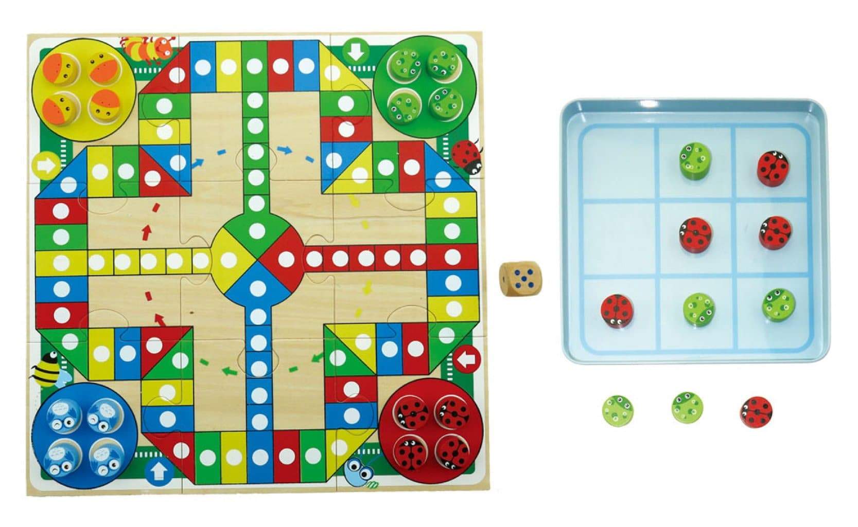 toys for infant Tin Box Game - Ludo&Tictactoe