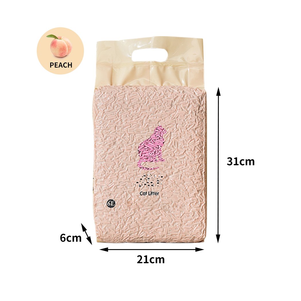 Cat Litter Tofu cat litter 6l edible crystals peach x8