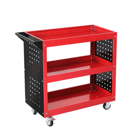 Tool Trolley Cart Workshop Storage Portable Steel Trolly Red/BlueBlack