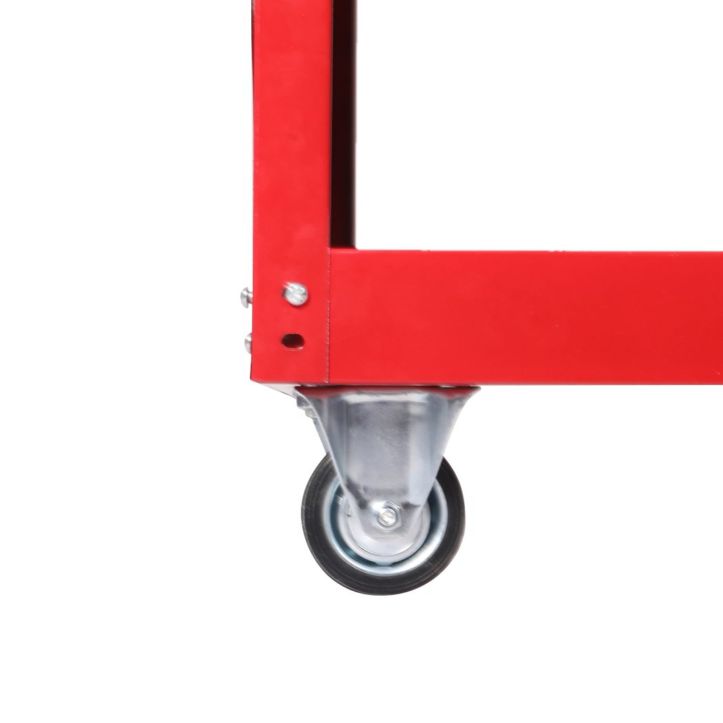 Tool Trolley Cart Workshop Storage Portable Steel Trolly Red/BlueBlack
