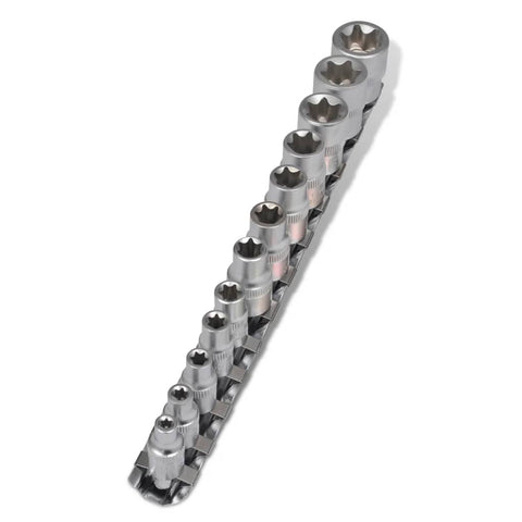 vidaxl20- Torx Star Socket Set 12 pcs with Clip Strip
