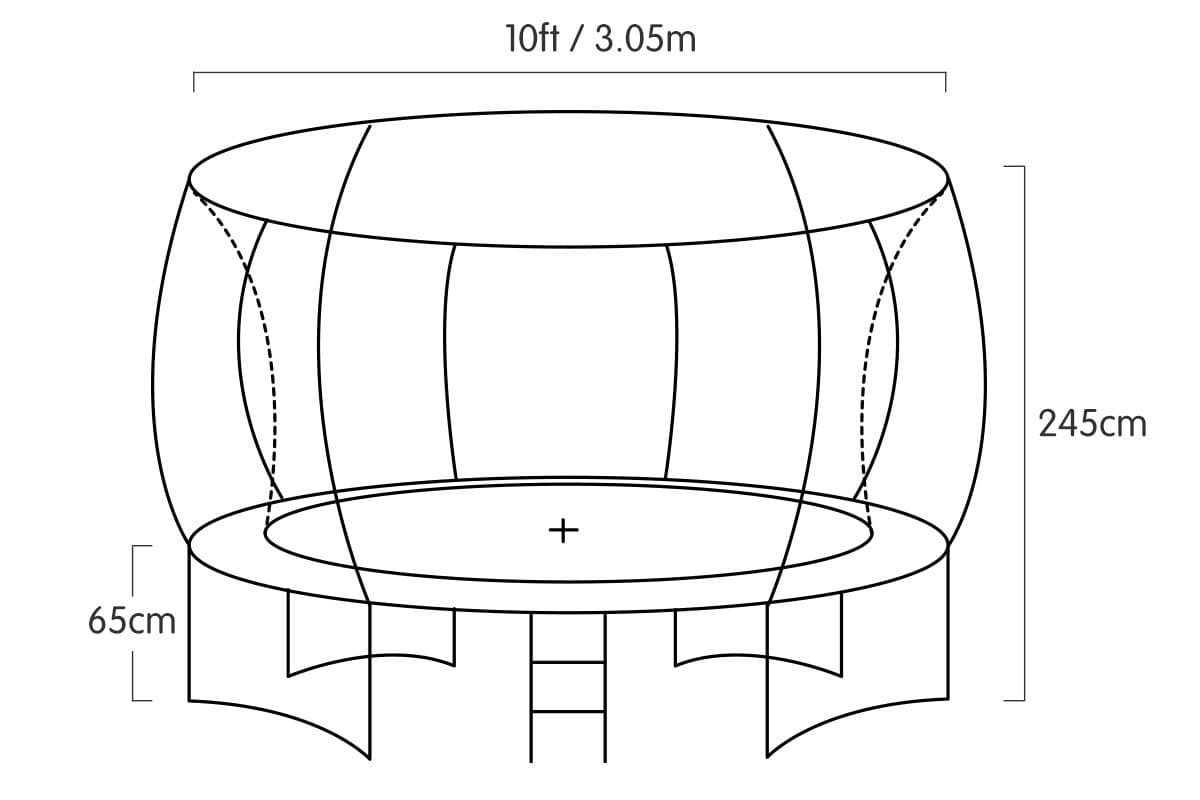 Trampoline 10ft with  Basket ball set