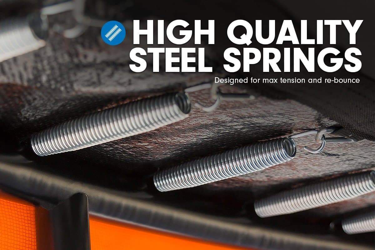 Kahuna Trampoline 12 ft with Basketball set - Orange