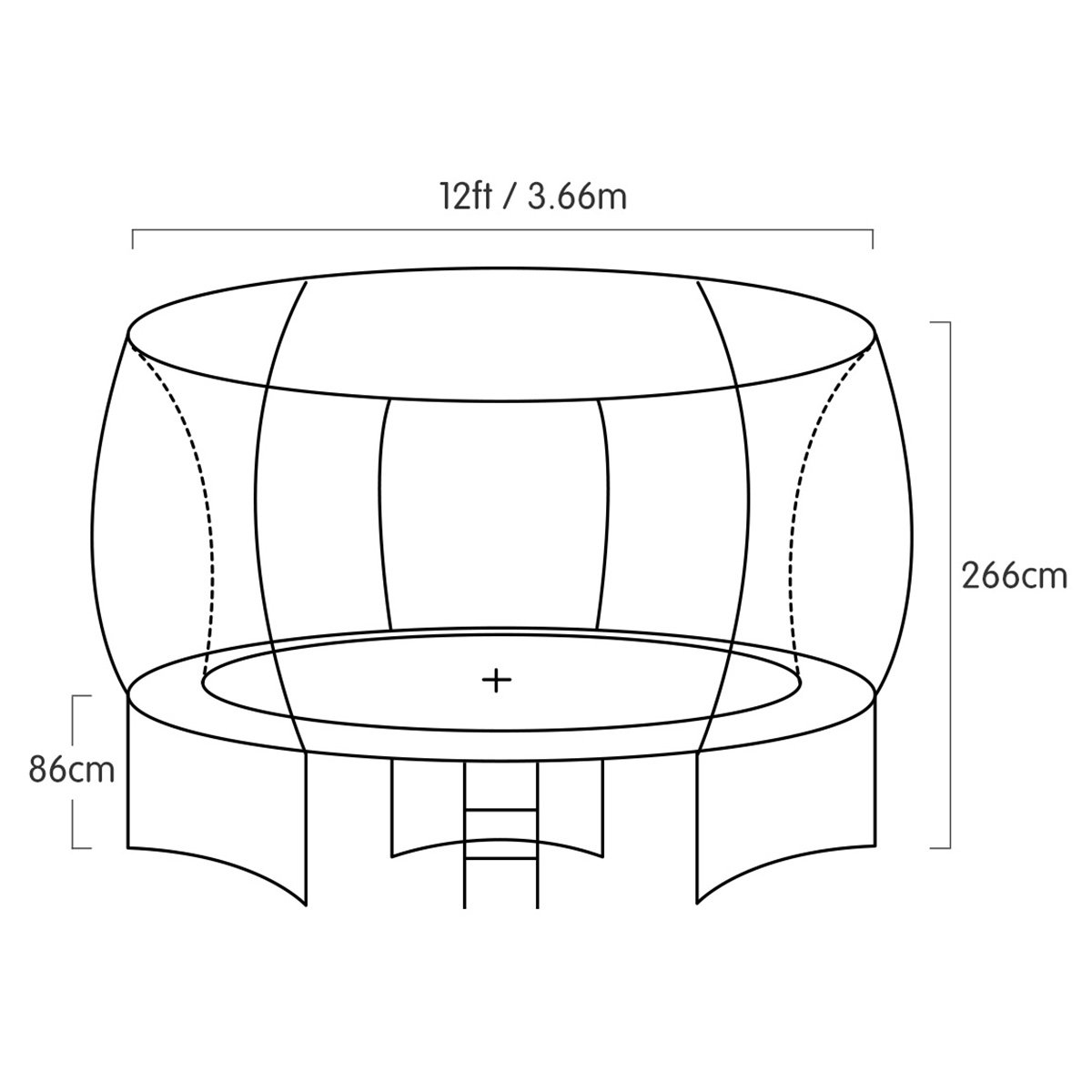 trampolines Trampoline 12 ft with  Roof-Orange