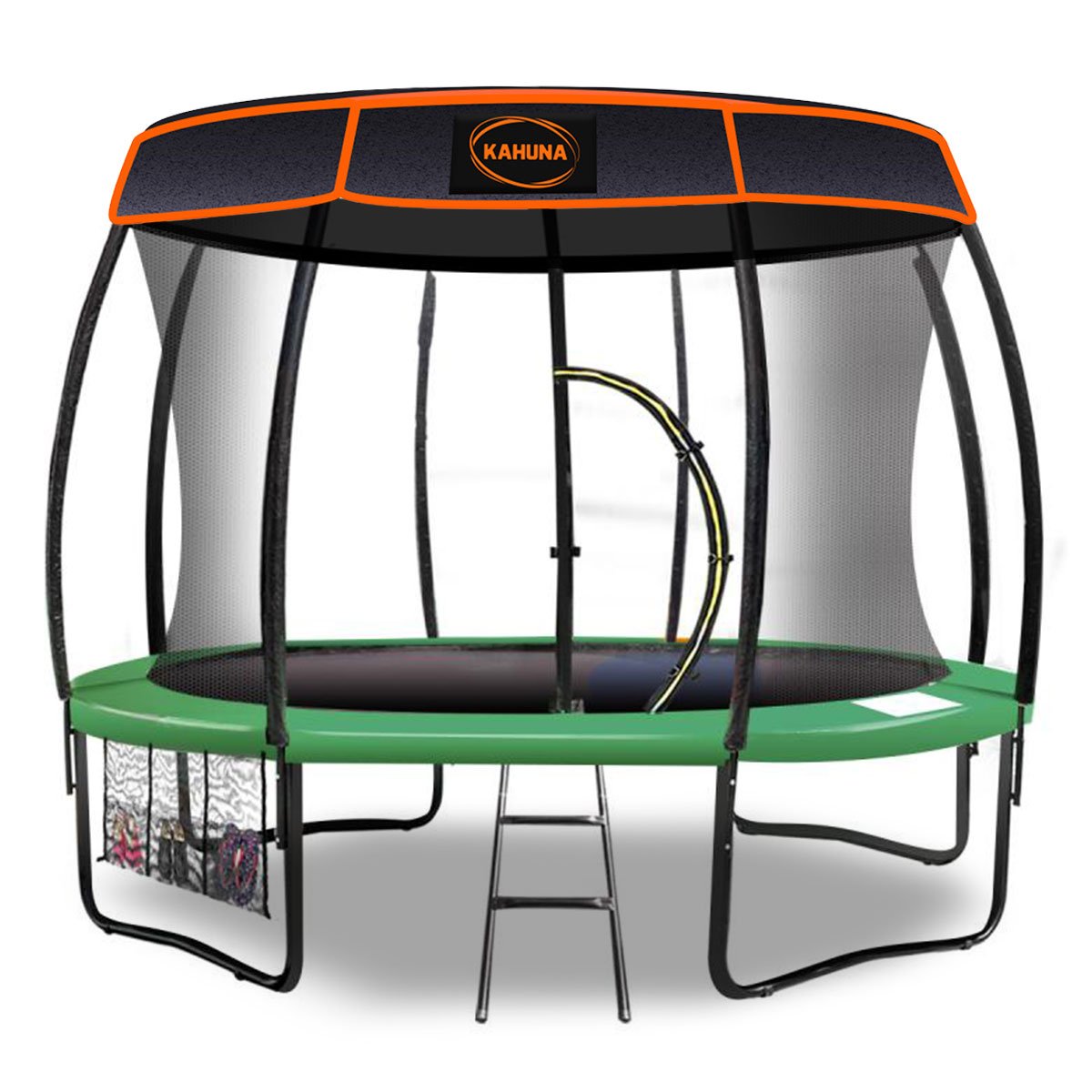 trampolines Trampoline 14 ft with Basketball set Roof - Green