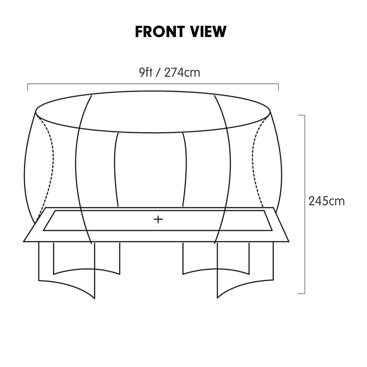 trampolines Trampoline 6 ft x 9 ft Rectangular Outdoor - Rainbow