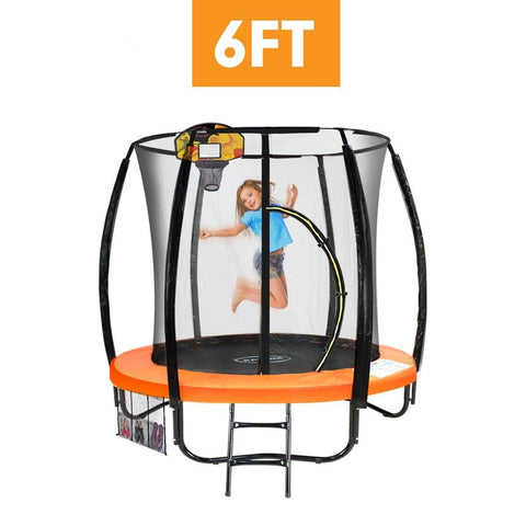 Kahuna Trampoline 6ft with Basketball set - Orange