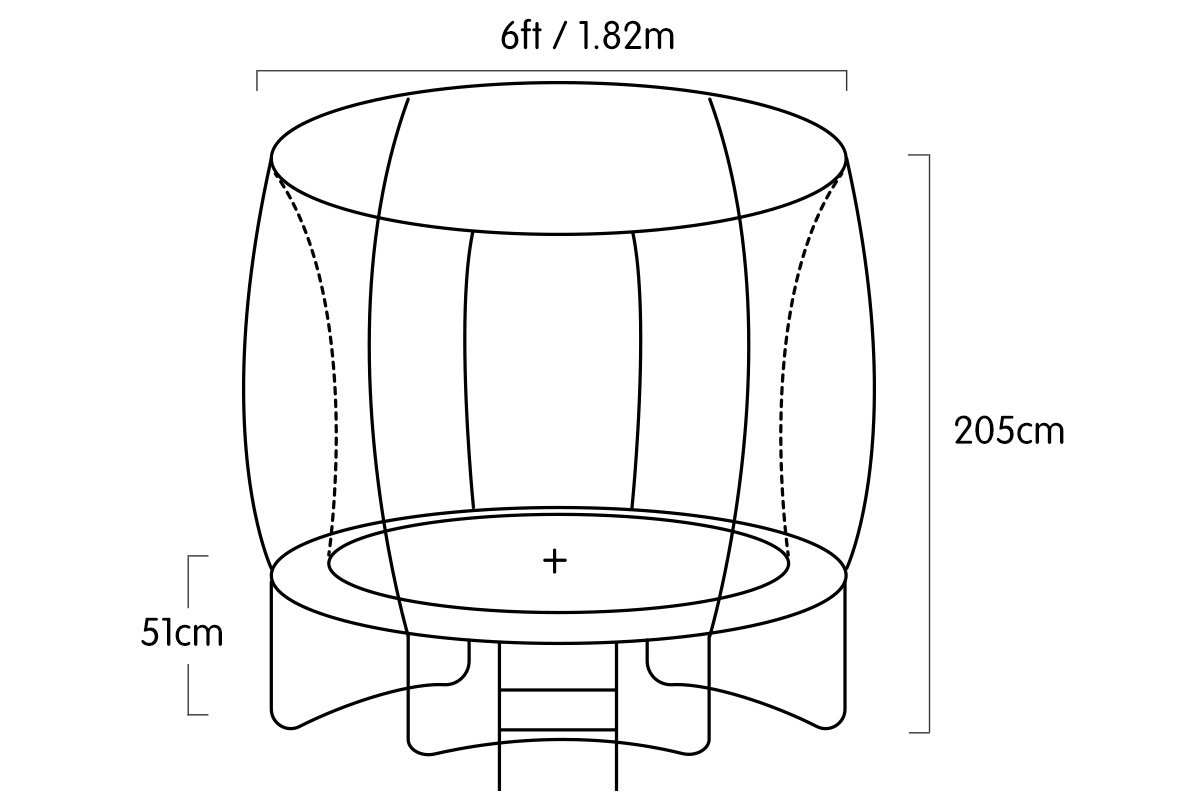 trampolines Trampoline 6ft with Roof - Pink
