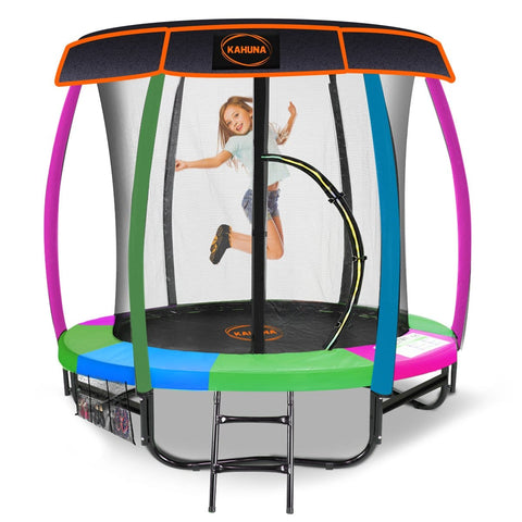 Trampoline 6Ft With  Roof - Rainbow