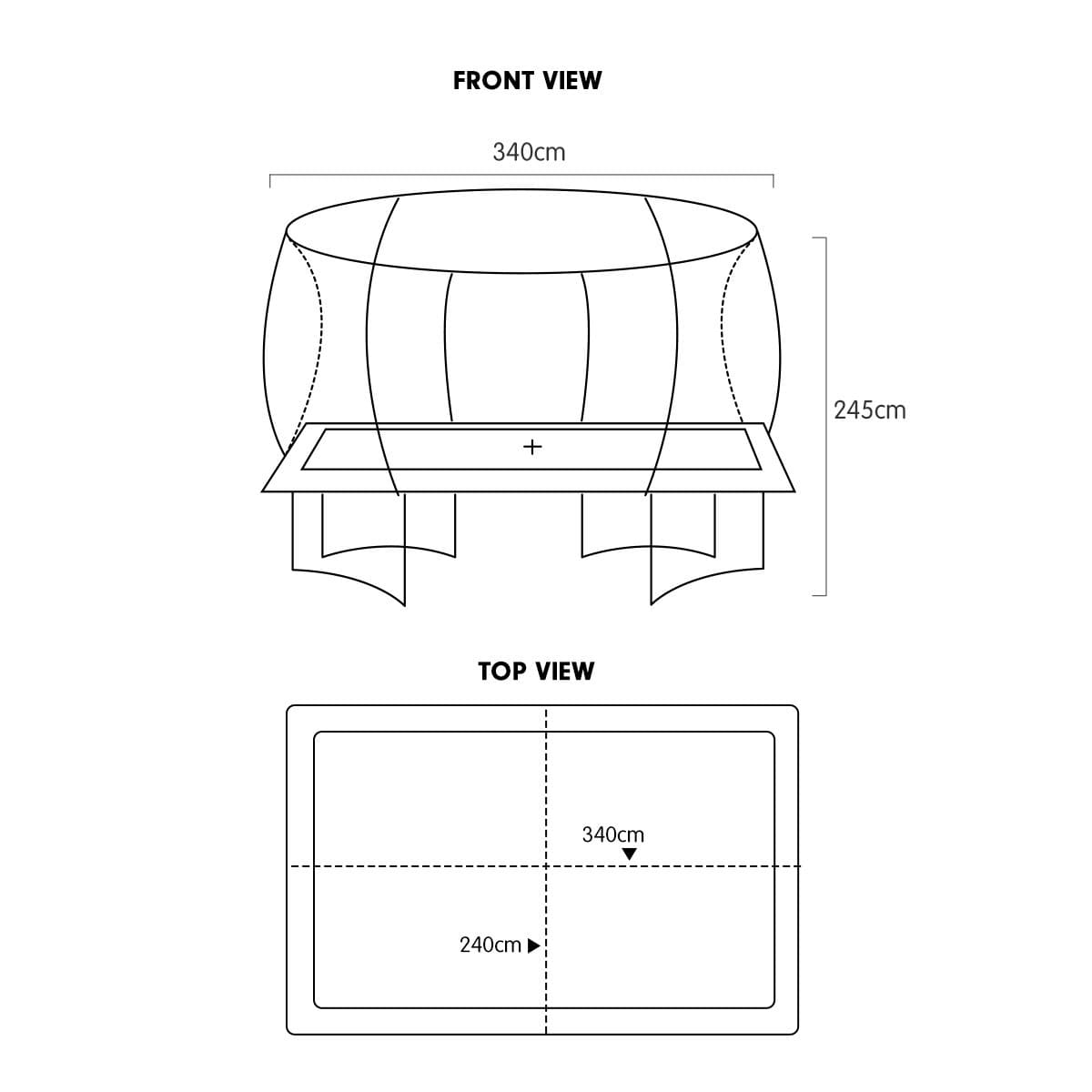 Trampoline 6ft x 9ft Rectangular Outdoor Basketball Set