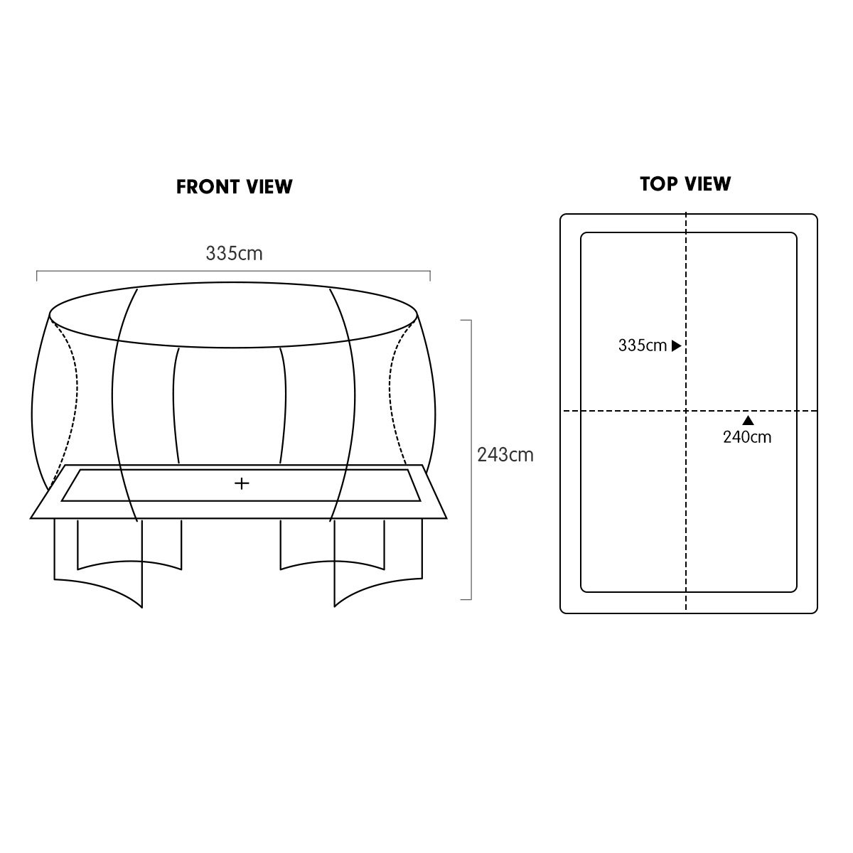 trampolines Trampoline 8 ft x 11 ft Rectangular Outdoor - Orange