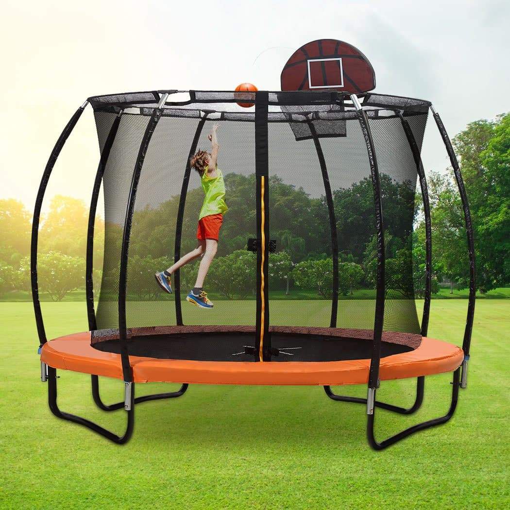 outdoor living Trampolines Mat Springs Net Safety Pads Cover Basketball 10Ft