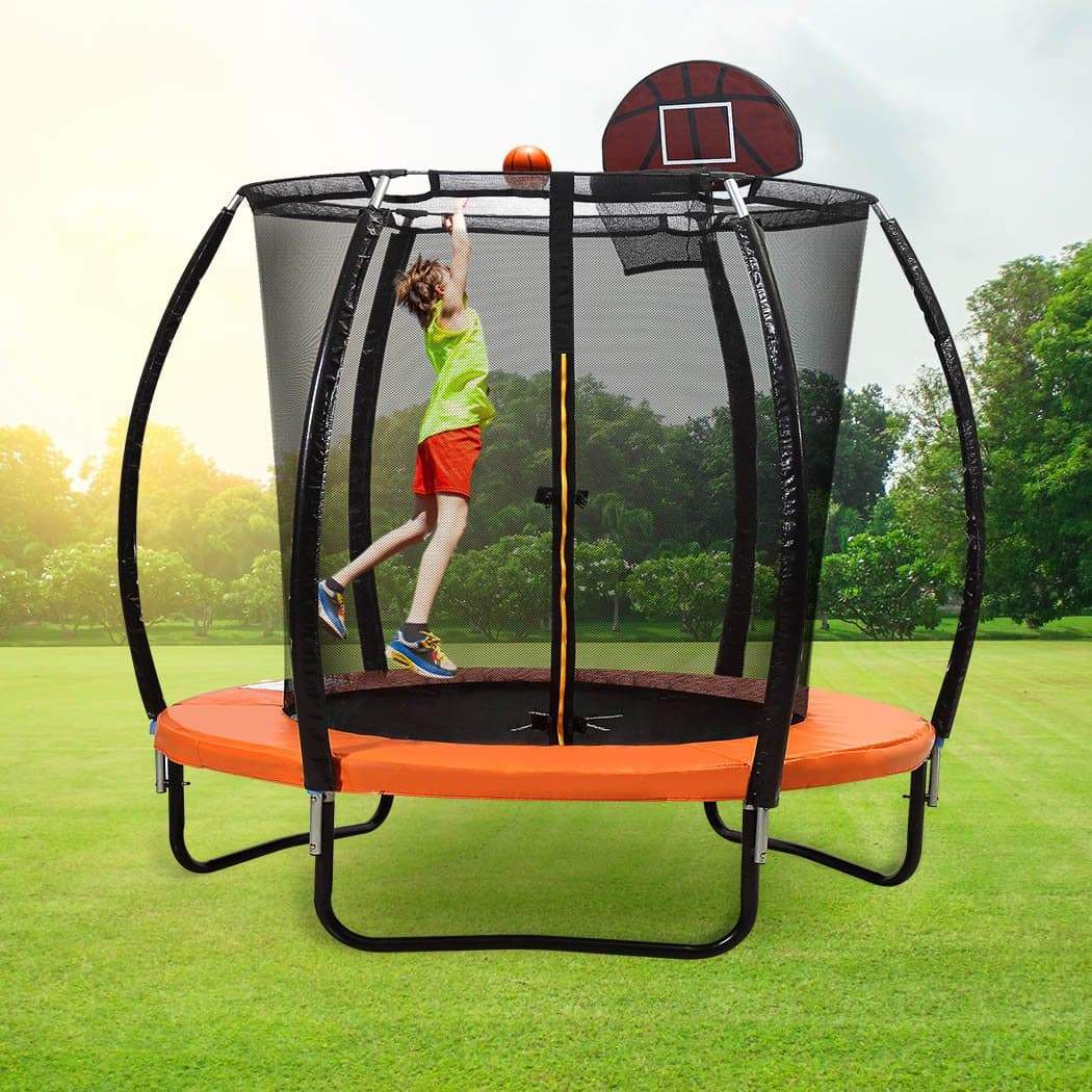 outdoor living Trampolines Mat Springs Net Safety Pads Cover Basketball 6Ft
