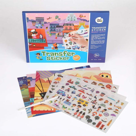 toys for above 3 years above Transfer Sticker Scenes Set - Busy City