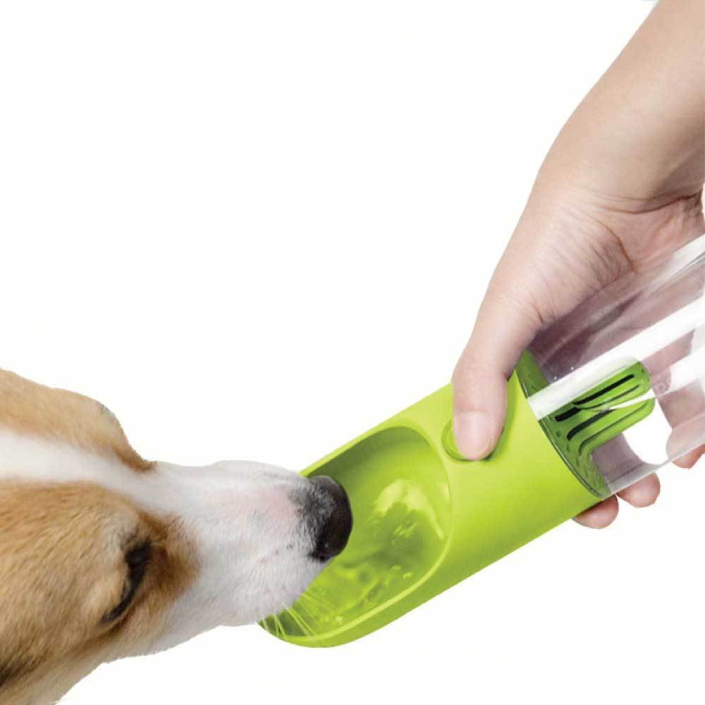 Travel-Friendly 380ml Pet Water Bottle with Filter - Perfect for Dogs & Cats