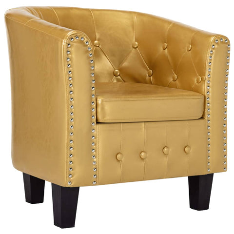 Tub Chair Shiny Gold