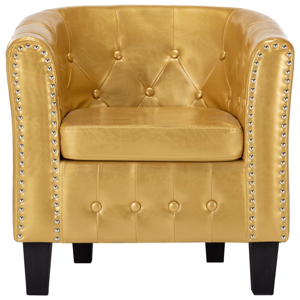 Tub Chair Shiny Gold