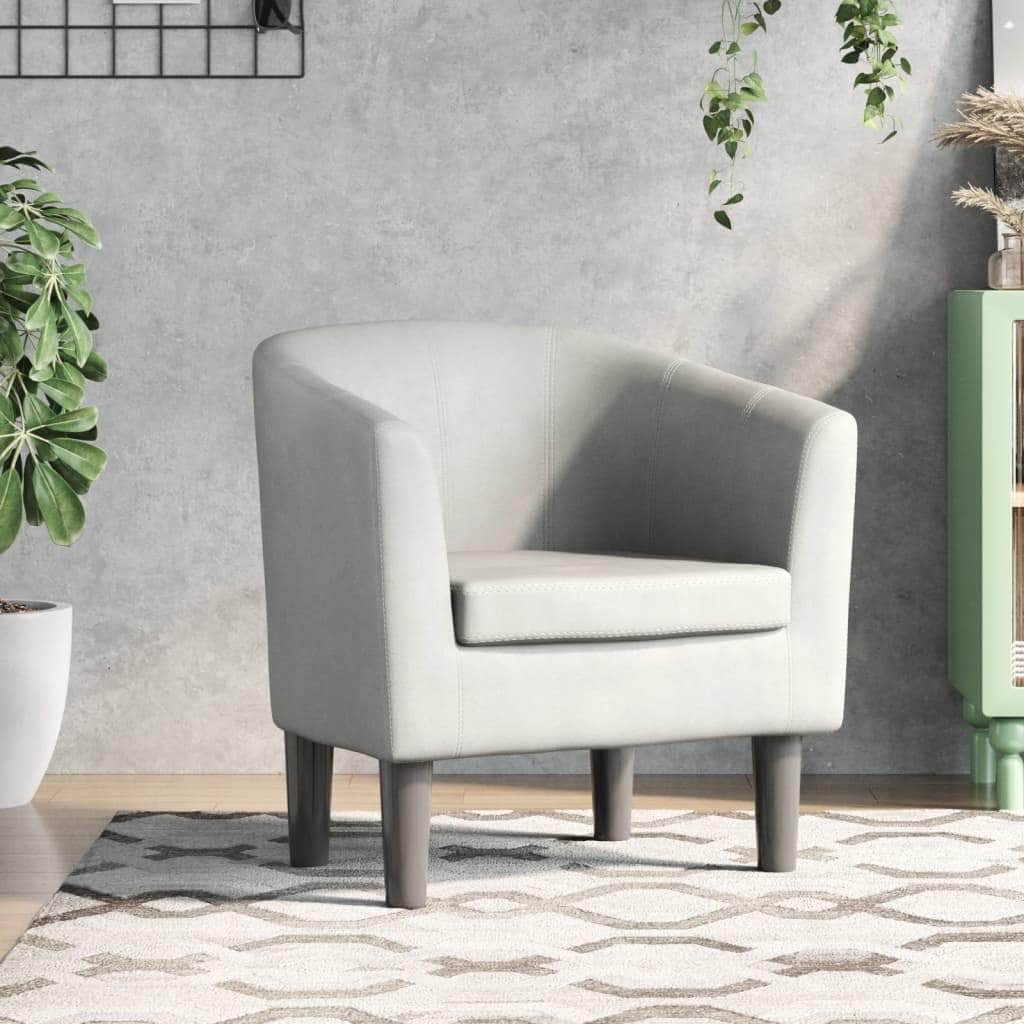 Tub Chair White/Brown/Red/Black Faux Leather