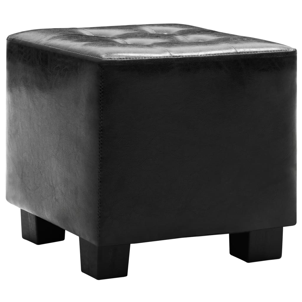 Tub Chair with Footstool Black