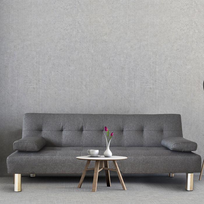 Grey Tufted design 2-in-1 Sofa Bed