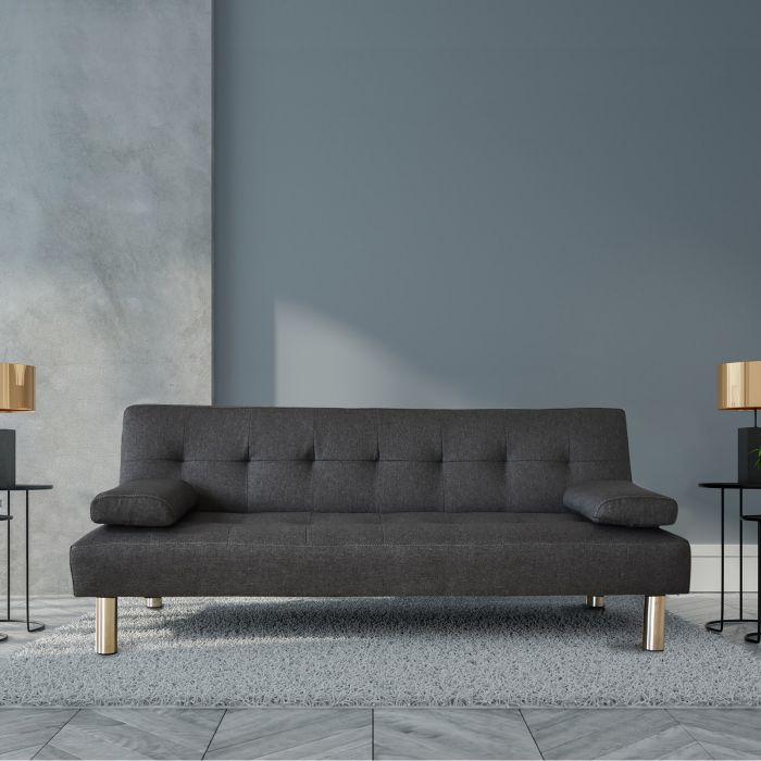 Charcoal Tufted design 2-in-1 Sofa Bed