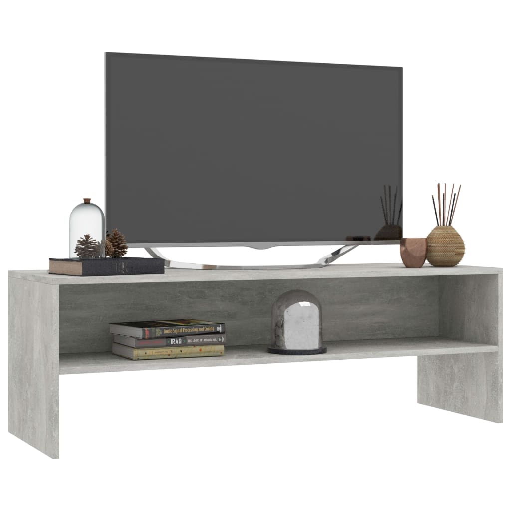 TV Cabinet Concrete Grey 120x40x40 cm Chipboard