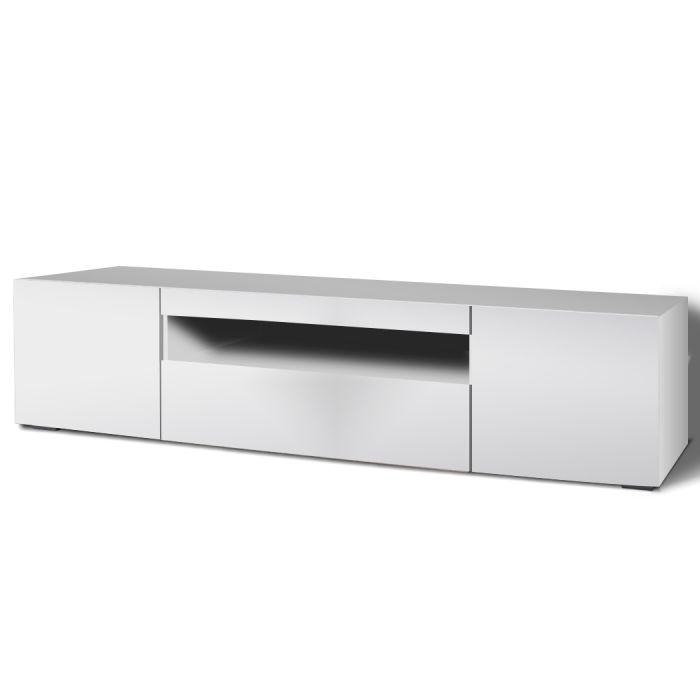TV Cabinet Entertainment Unit Stand RGB LED Furniture Wooden Shelf 160cm