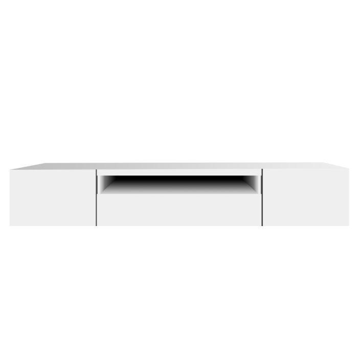 TV Cabinet Entertainment Unit Stand RGB LED Furniture Wooden Shelf 160cm