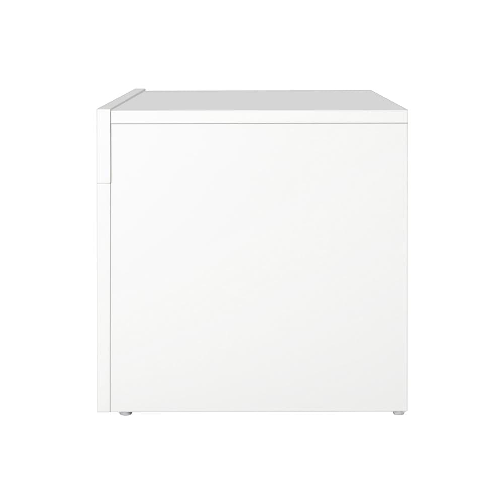 TV Cabinet Entertainment Unit Stand RGB LED Gloss Furniture 130cm Black/White
