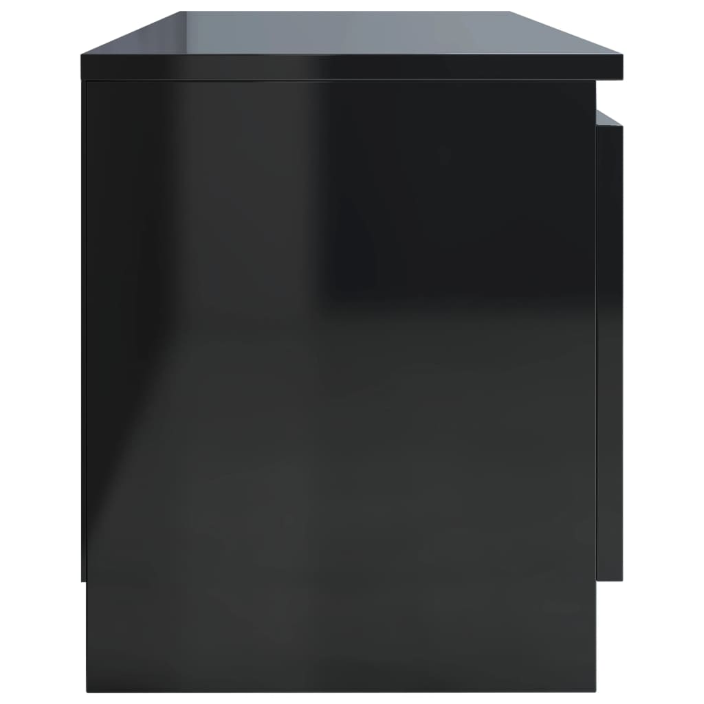 TV Cabinet High Gloss Black 120x30x35.5 cm Chipboard