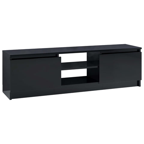 TV Cabinet High Gloss Black  Chipboard