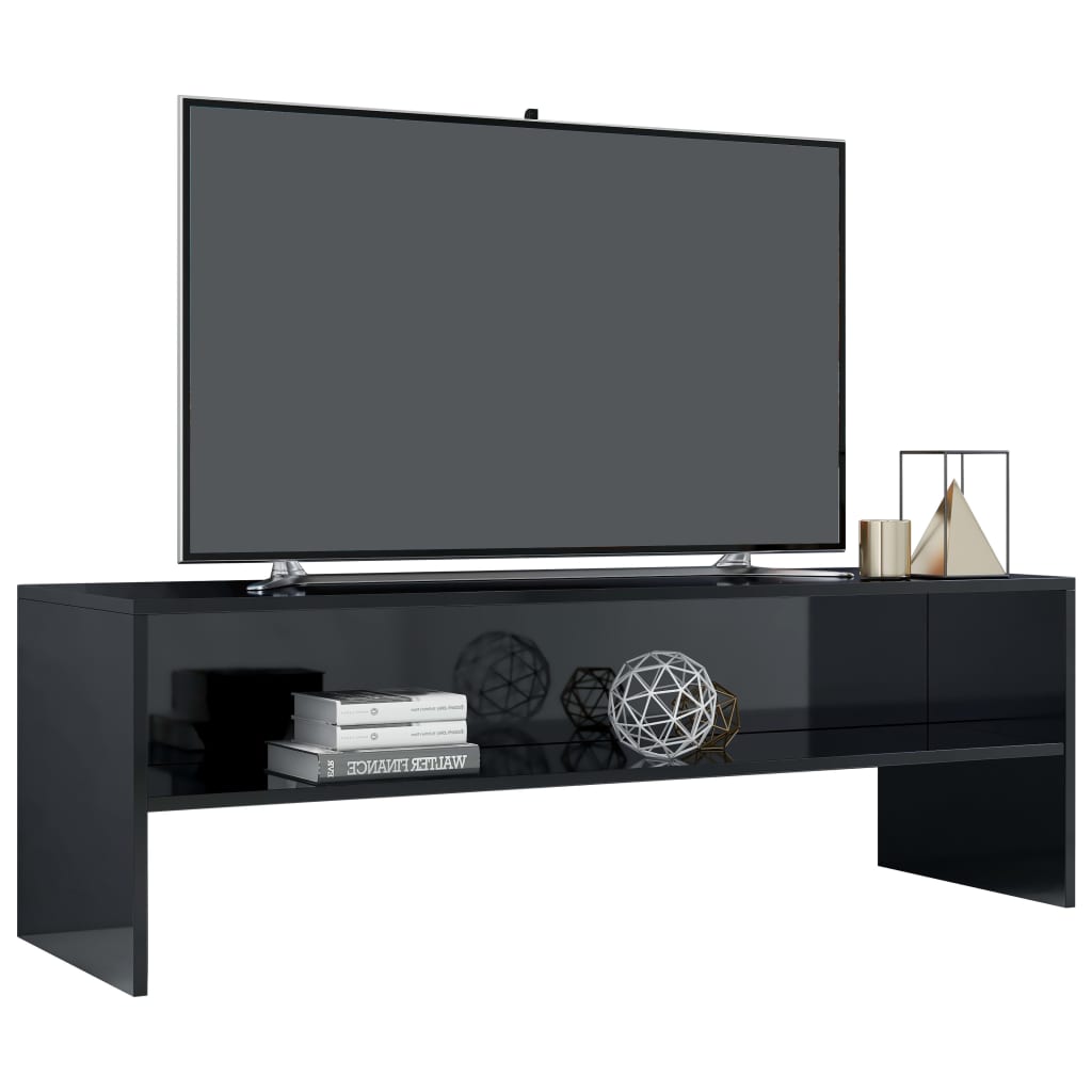 TV Cabinet High Gloss Black 120x40x40 cm Chipboard
