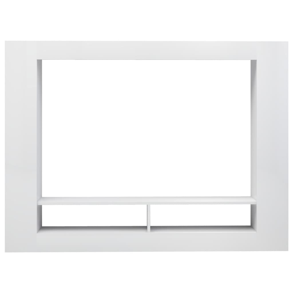 TV Cabinet High Gloss White 152x22x113 cm Chipboard