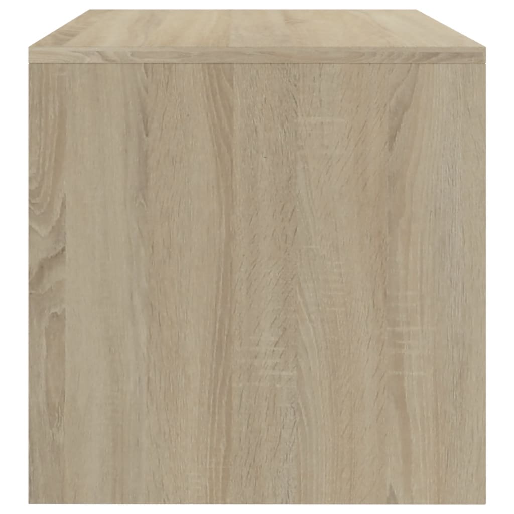 TV Cabinet White and Sonoma Oak 120x40x40 cm Chipboard