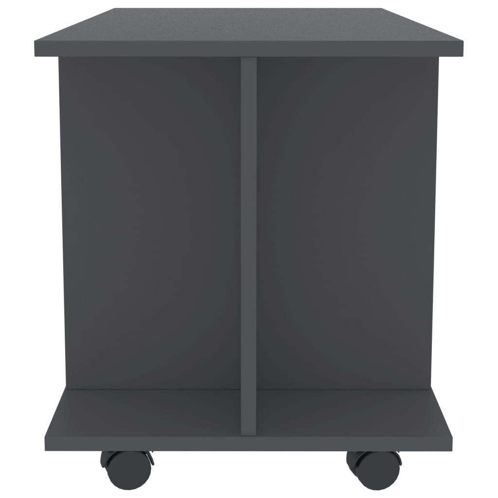 TV Cabinet with Castors Grey 80x40x40 cm Chipboard