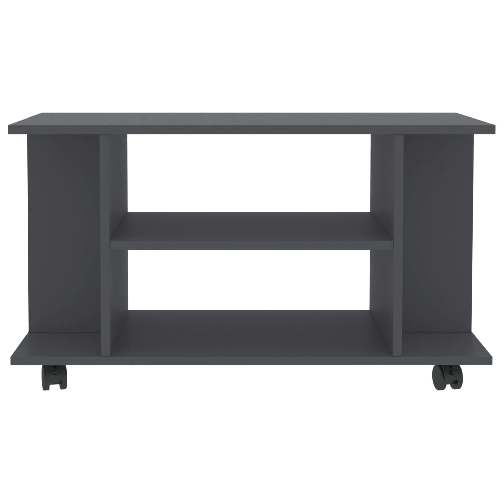 TV Cabinet with Castors Grey 80x40x40 cm Chipboard