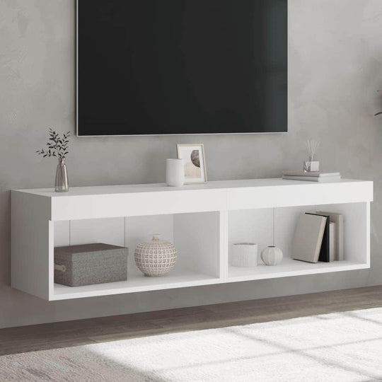 TV Cabinets with LED Lights White