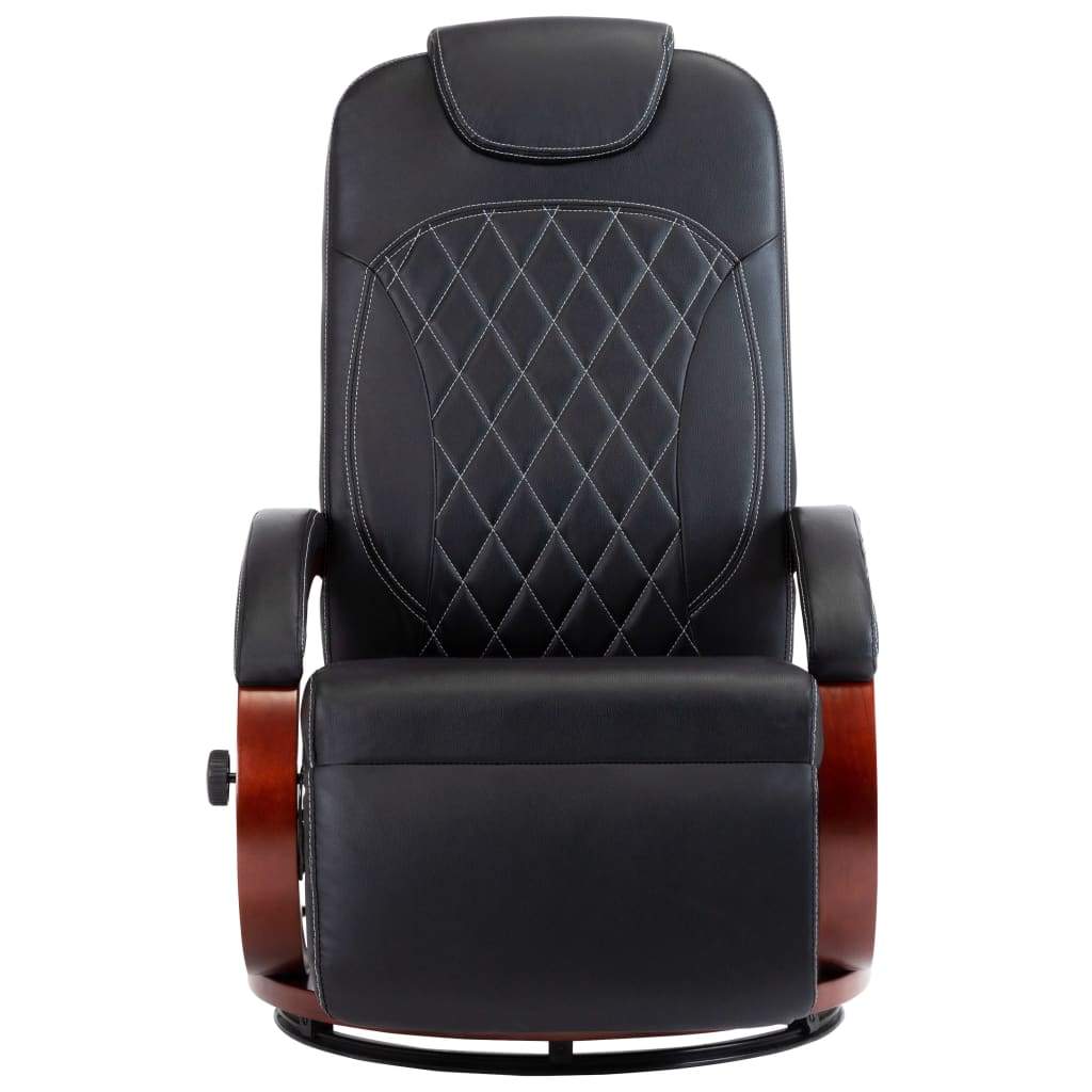 TV Recliner Black Faux Leather